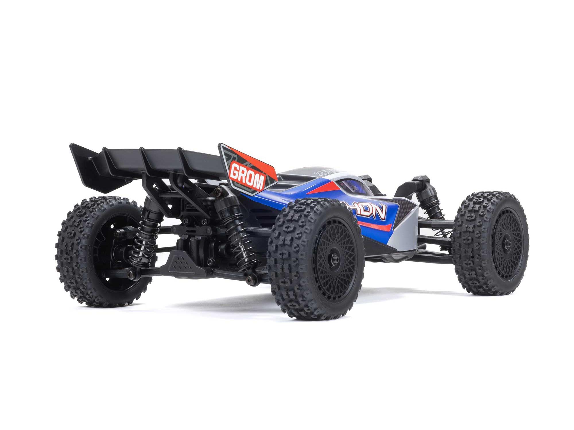 Arrma 1/14 TYPHON GROM MEGA 4X4 Buggy with Battery & Charger Blue - Image 5