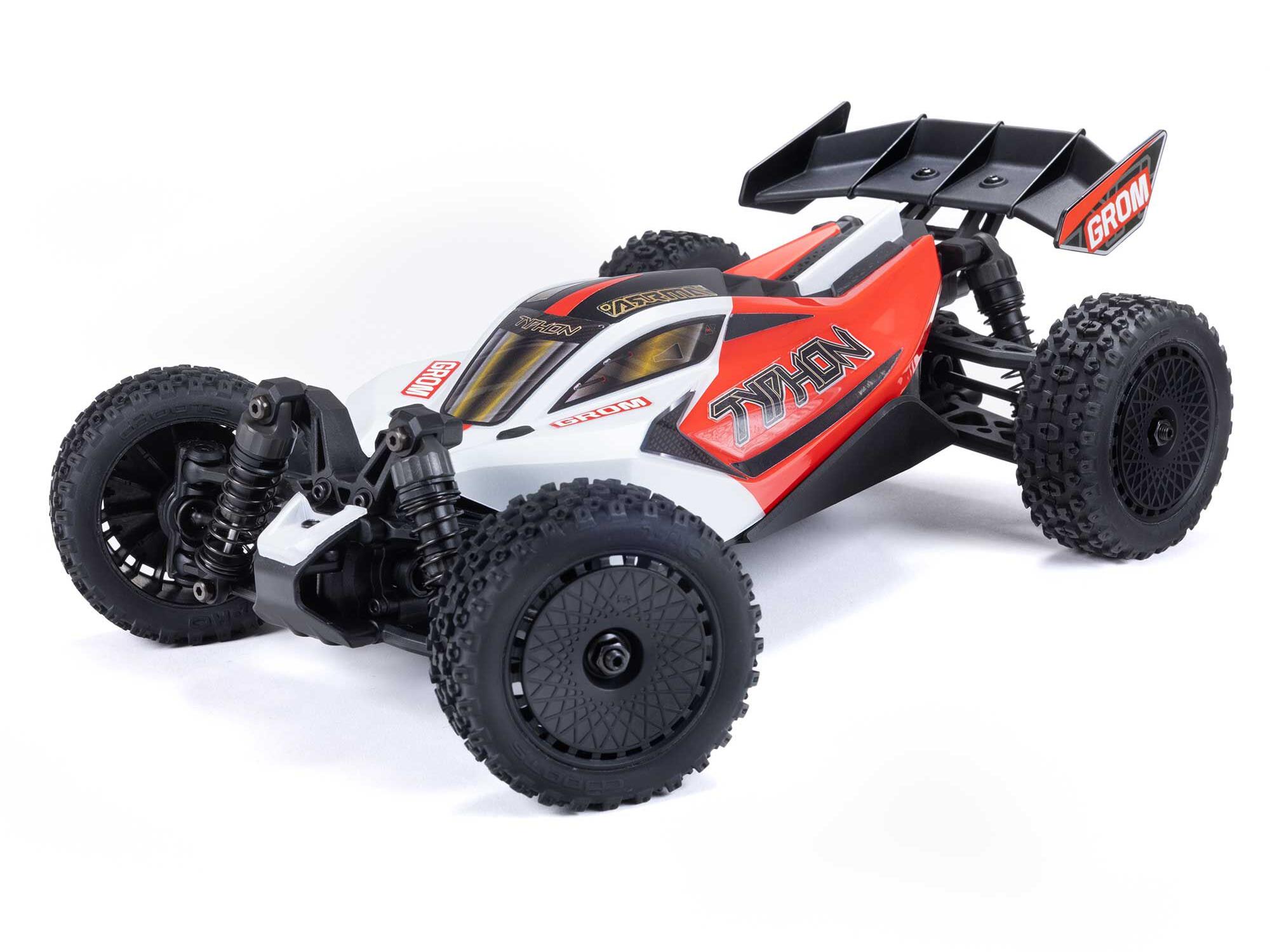 Arrma 1/14 TYPHON GROM MEGA 4X4 Buggy with Battery & Charger Red