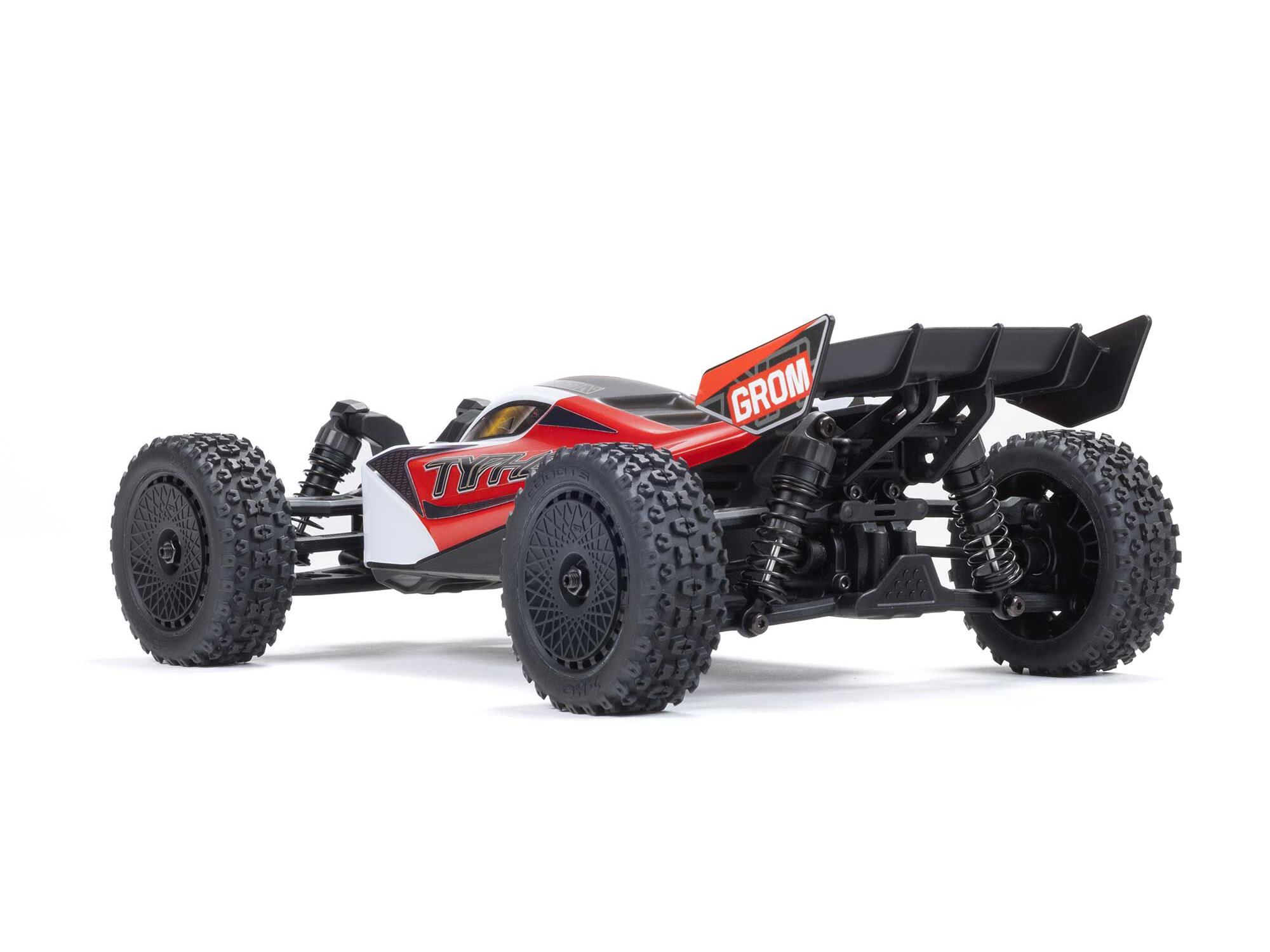 Arrma 1/14 TYPHON GROM MEGA 4X4 Buggy with Battery & Charger Red - Image 3