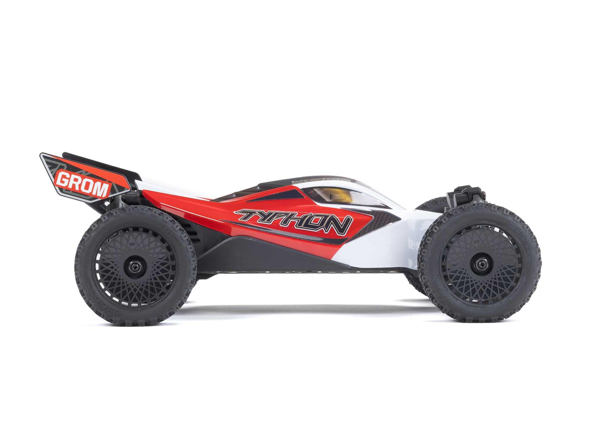 Arrma 1/14 TYPHON GROM MEGA 4X4 Buggy with Battery & Charger Red - Image 7