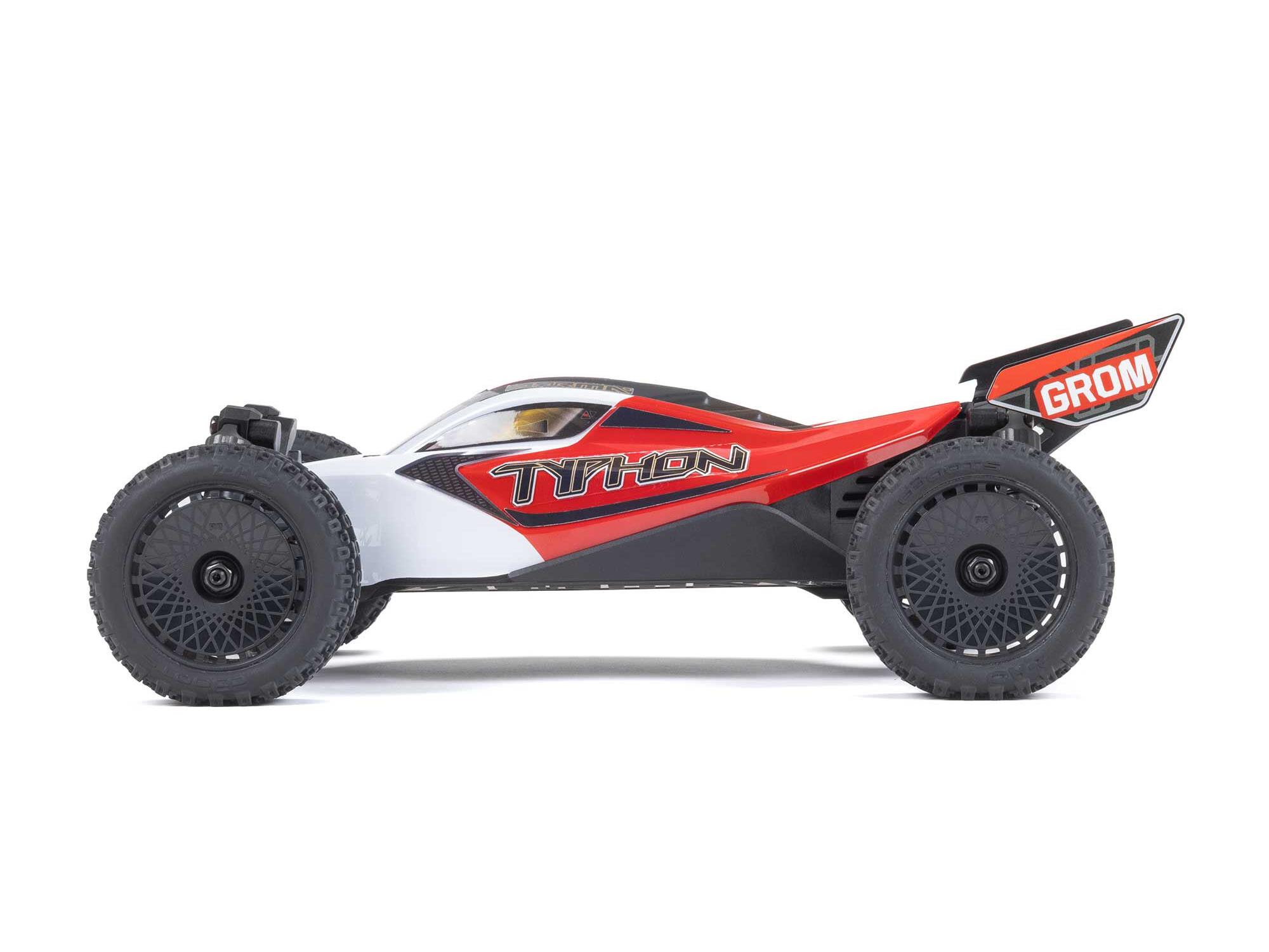 Arrma 1/14 TYPHON GROM MEGA 4X4 Buggy with Battery & Charger Red - Image 9