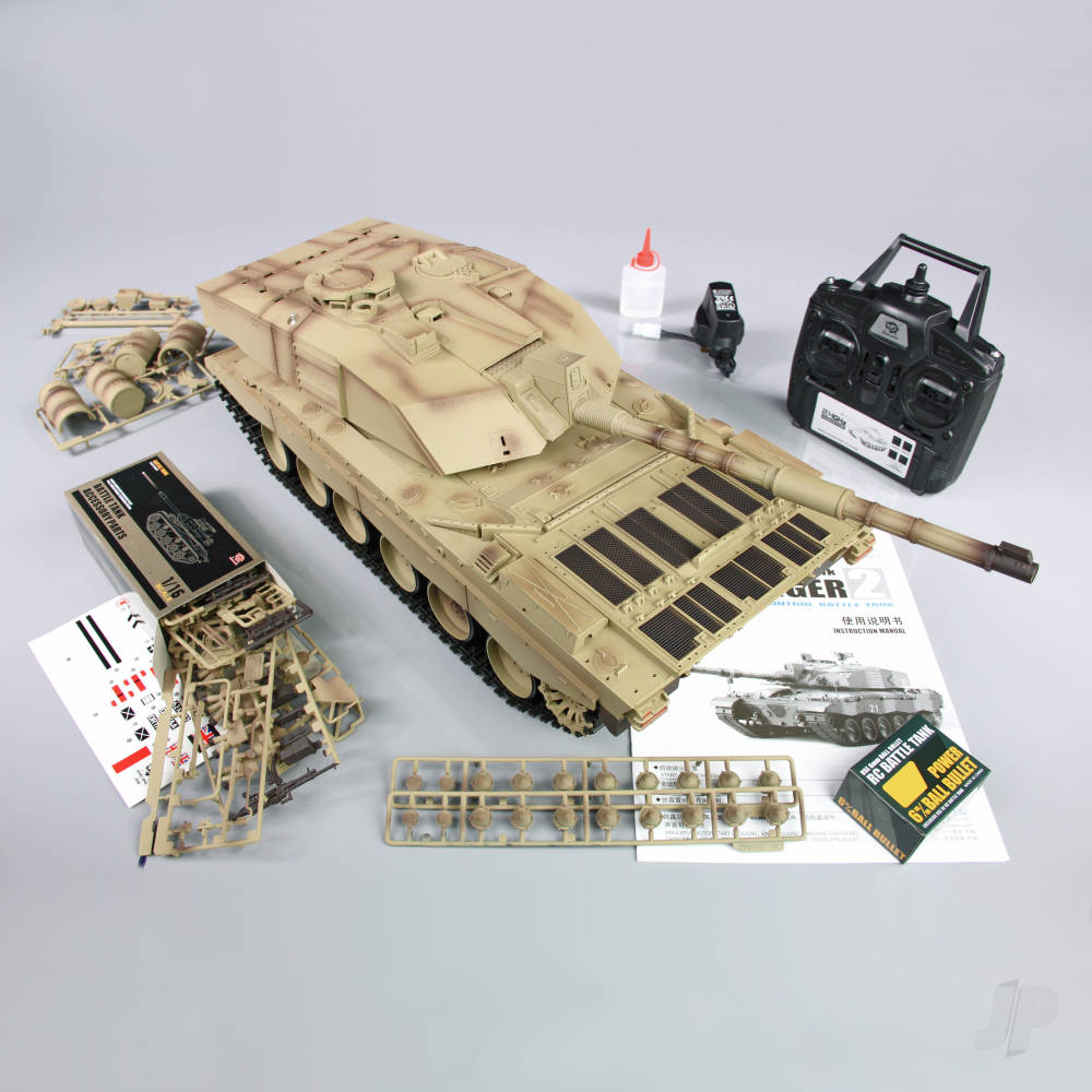Henglong 1:16 British Challenger 2 with Infrared Battle System (2.4GHz + Shooter + Smoke + Sound) - Image 6
