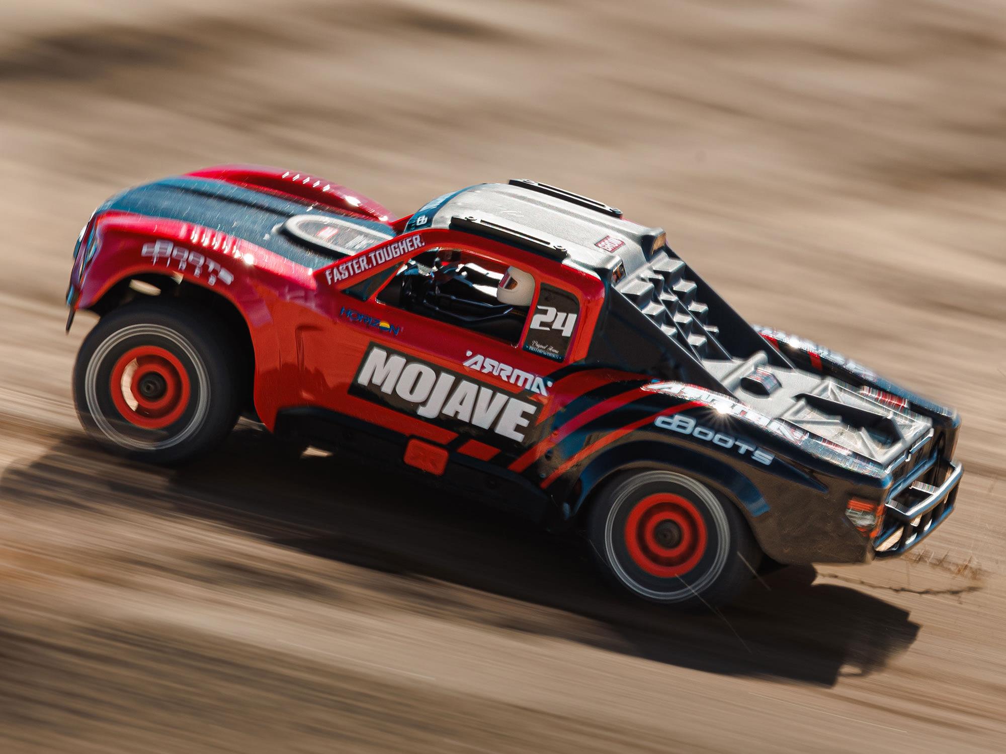 Arrma 1/16 MOJAVE GROM MEGA 4X4 DT with Battery & Charger Red - Image 13