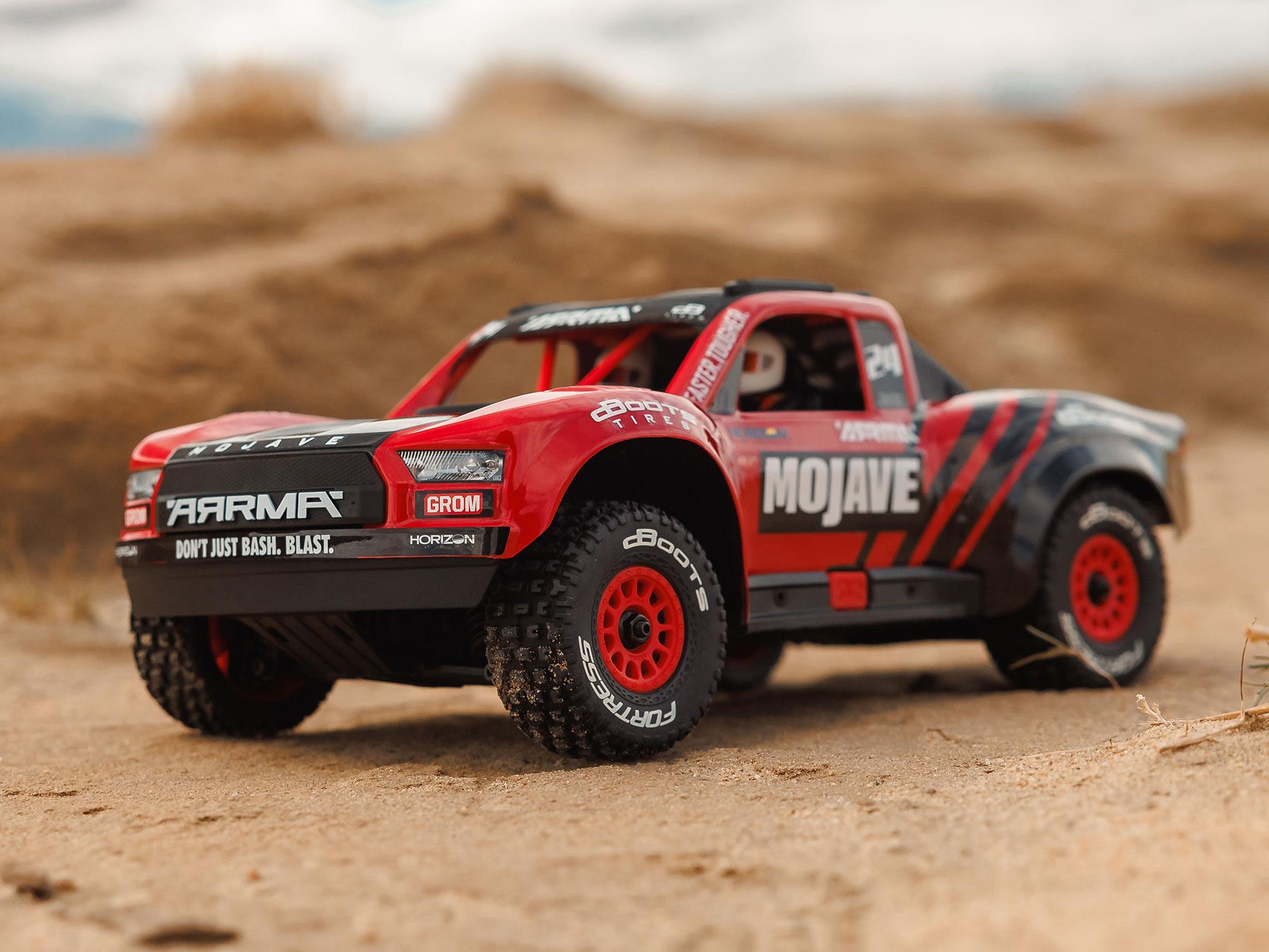 Arrma 1/16 MOJAVE GROM MEGA 4X4 DT with Battery & Charger Red - Image 17