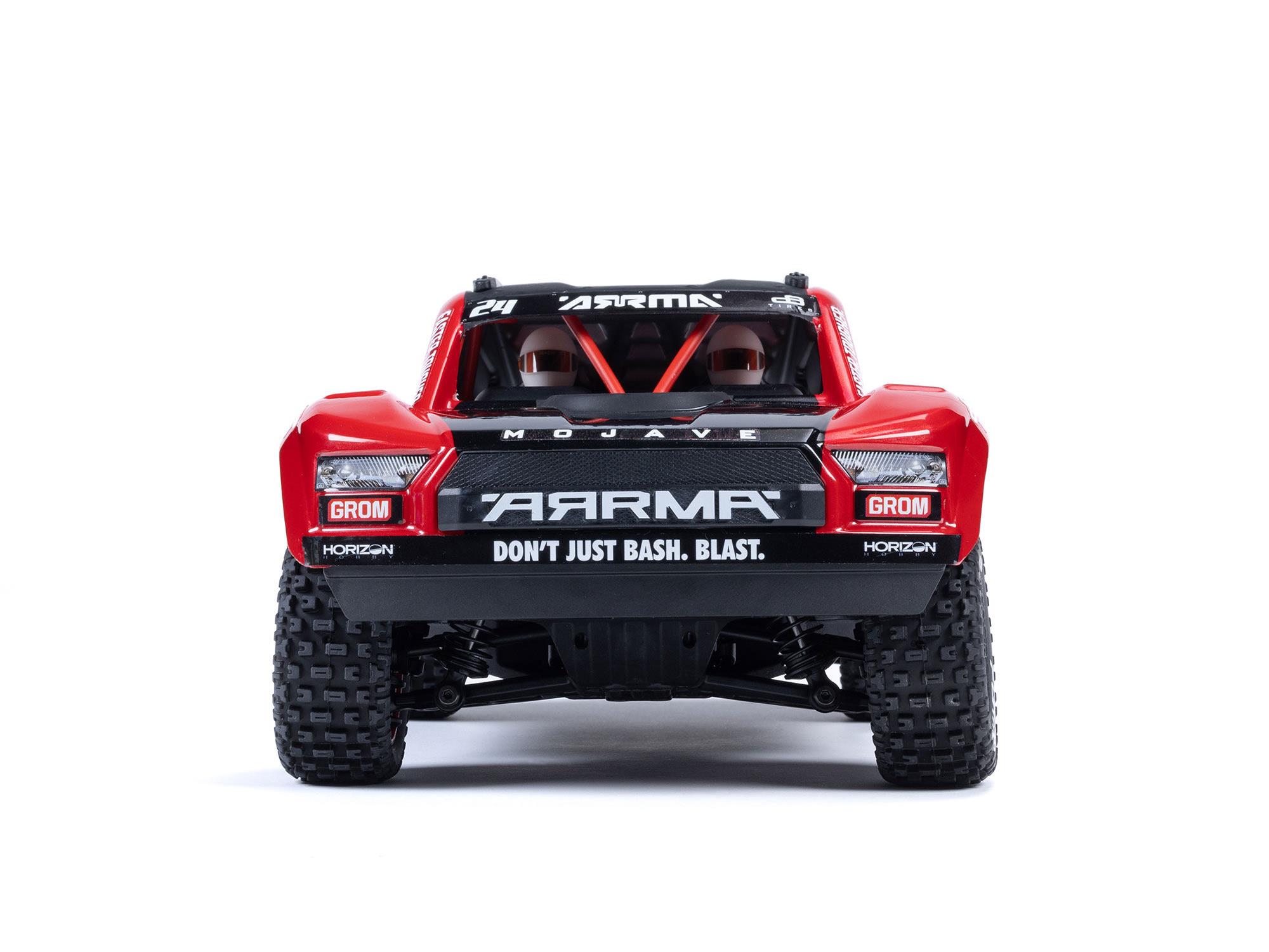 Arrma 1/16 MOJAVE GROM MEGA 4X4 DT with Battery & Charger Red - Image 3