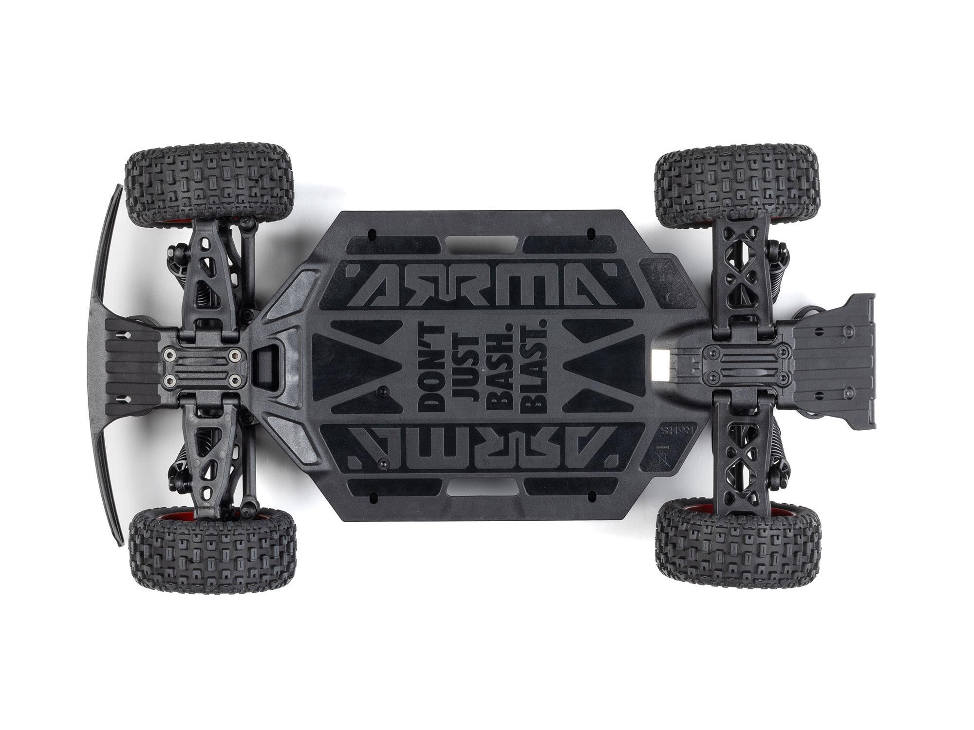 Arrma 1/16 MOJAVE GROM MEGA 4X4 DT with Battery & Charger Red - Image 8