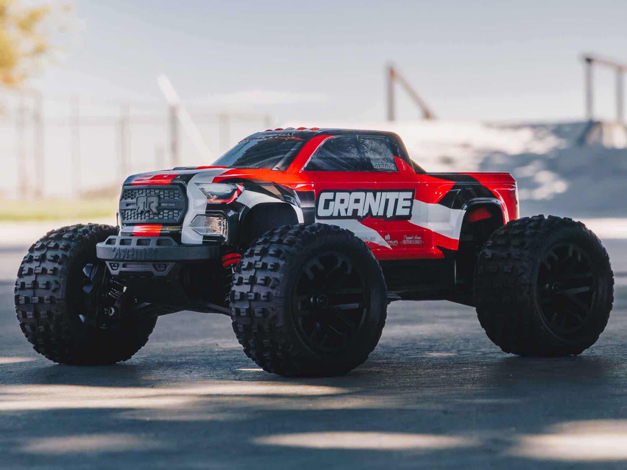 Arrma 1/18 GRANITE GROM MEGA 4X4 MT with Battery & Charger Red - Image 16