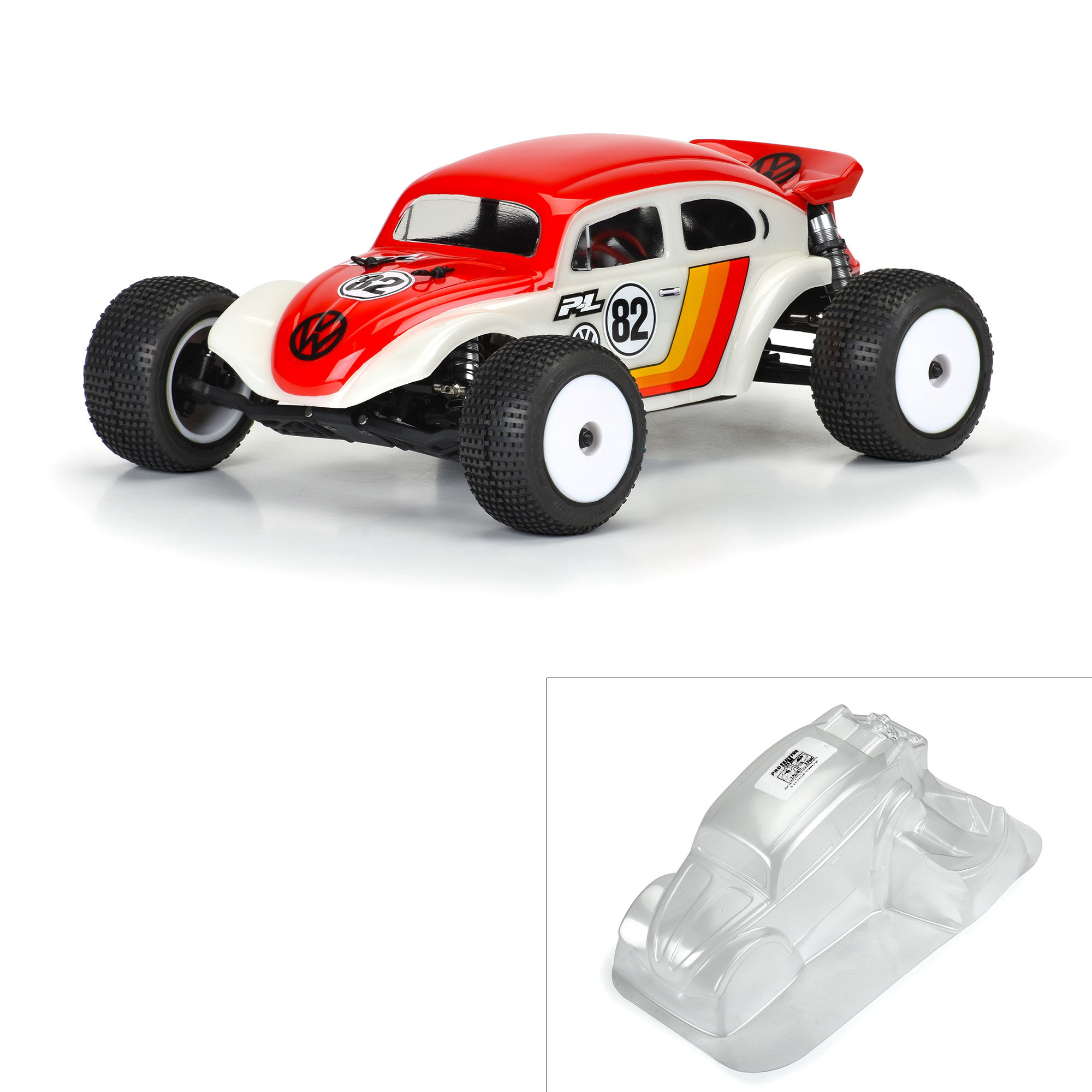 PRO 1/18 Volkswagen Baja Bug Clear Body: Mini-T 2.0