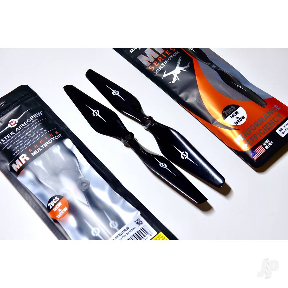 Master Airscrew 11x4.5 MR Propeller Set x2 Black - Image 2