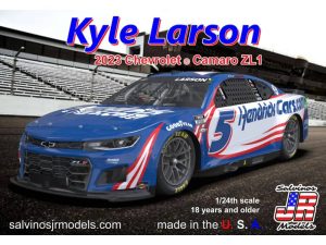 Salvinos JR Models 1:24 2023 Kyle Larson Chevy Camaro - HendrickCars Primary Paint Scheme