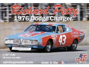 Salvinos JR Models 1:24 Richard Petty 1976 Dodge Charger with Vinyl Wrap Decals