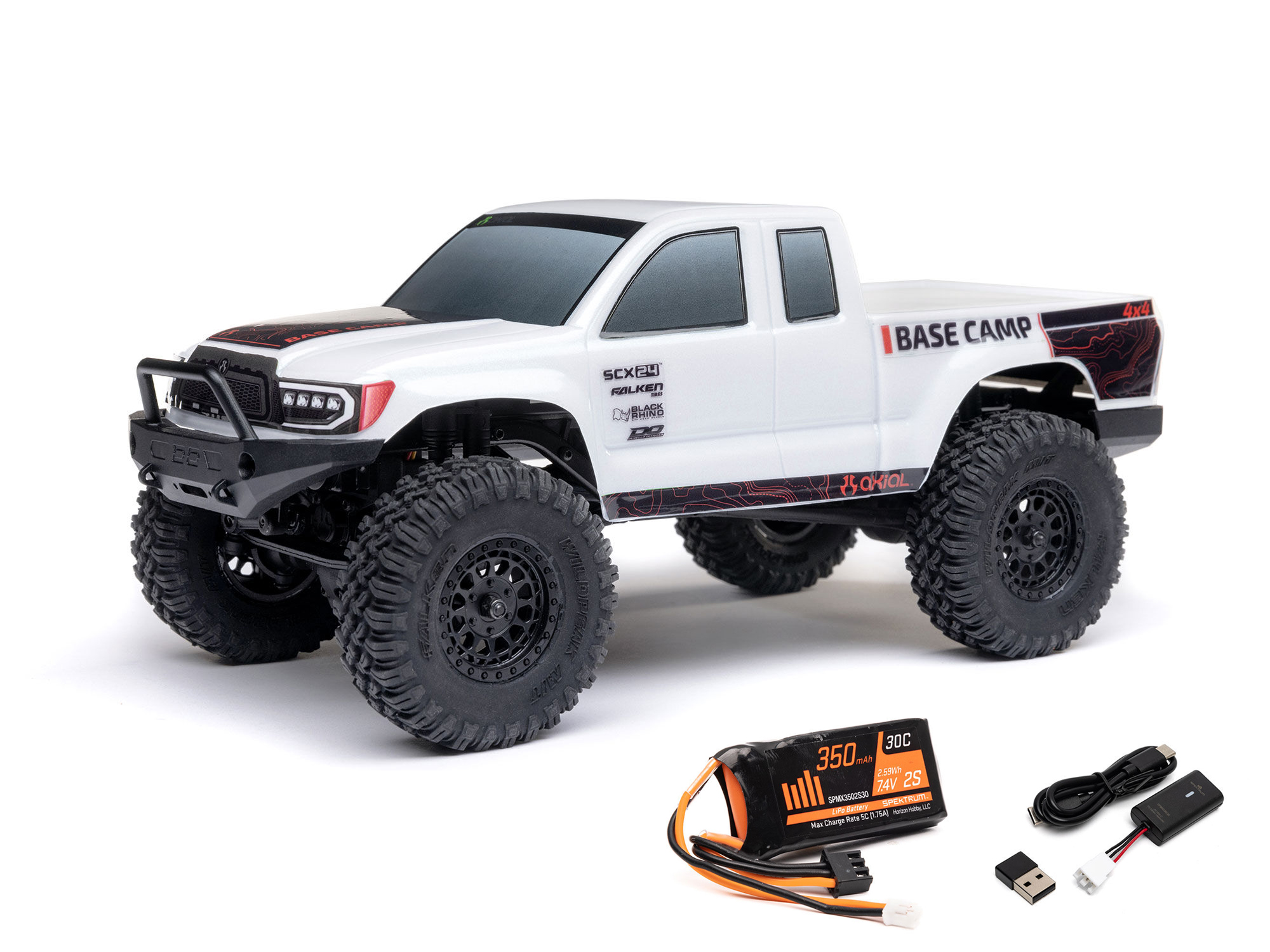 Axial 1/24 SCX24 Base Camp 4WD Rock Crawler RTR White
