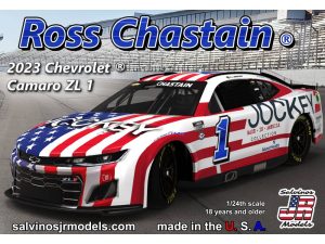 Salvinos JR Models 1:24 Trackhouse Racing 2023 Ross Chastain Camaro "Jockey"