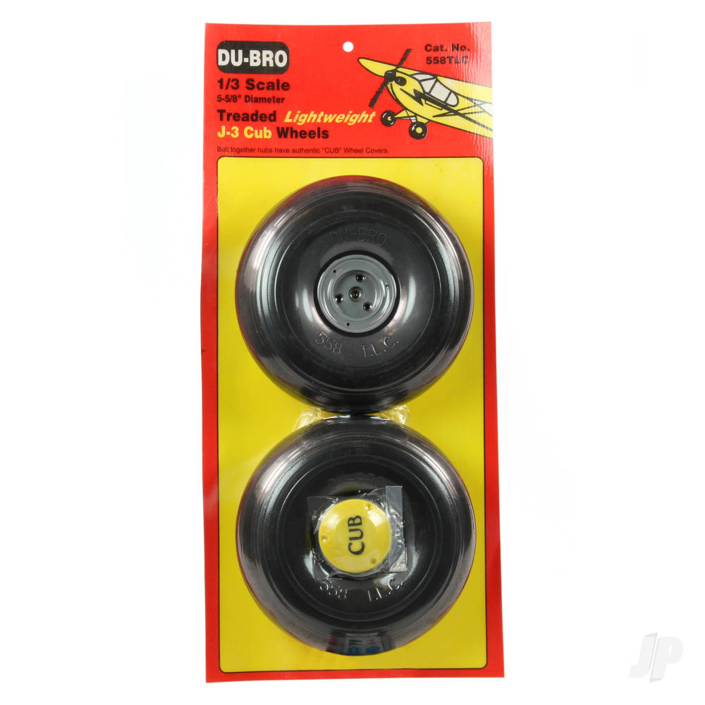 Dubro 1:3 Scale Tred Light J3 Wheels (1 pair per card)