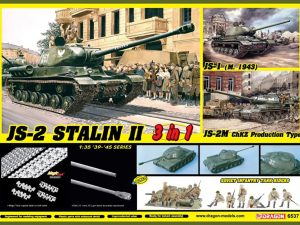 Dragon 1/35 JS-2 Stalin II Tank (3 In 1) + Soviet Infantry Tank Riders