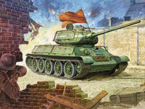 Dragon 1/35 T34/85 Tank with Bedspring Armour (Premium Edition)