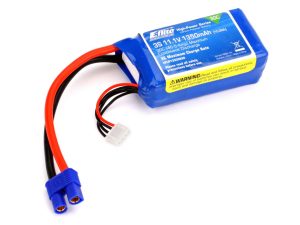 E-flite 1350mAh 3S 11.1V 30C LiPo, 13AWG EC3