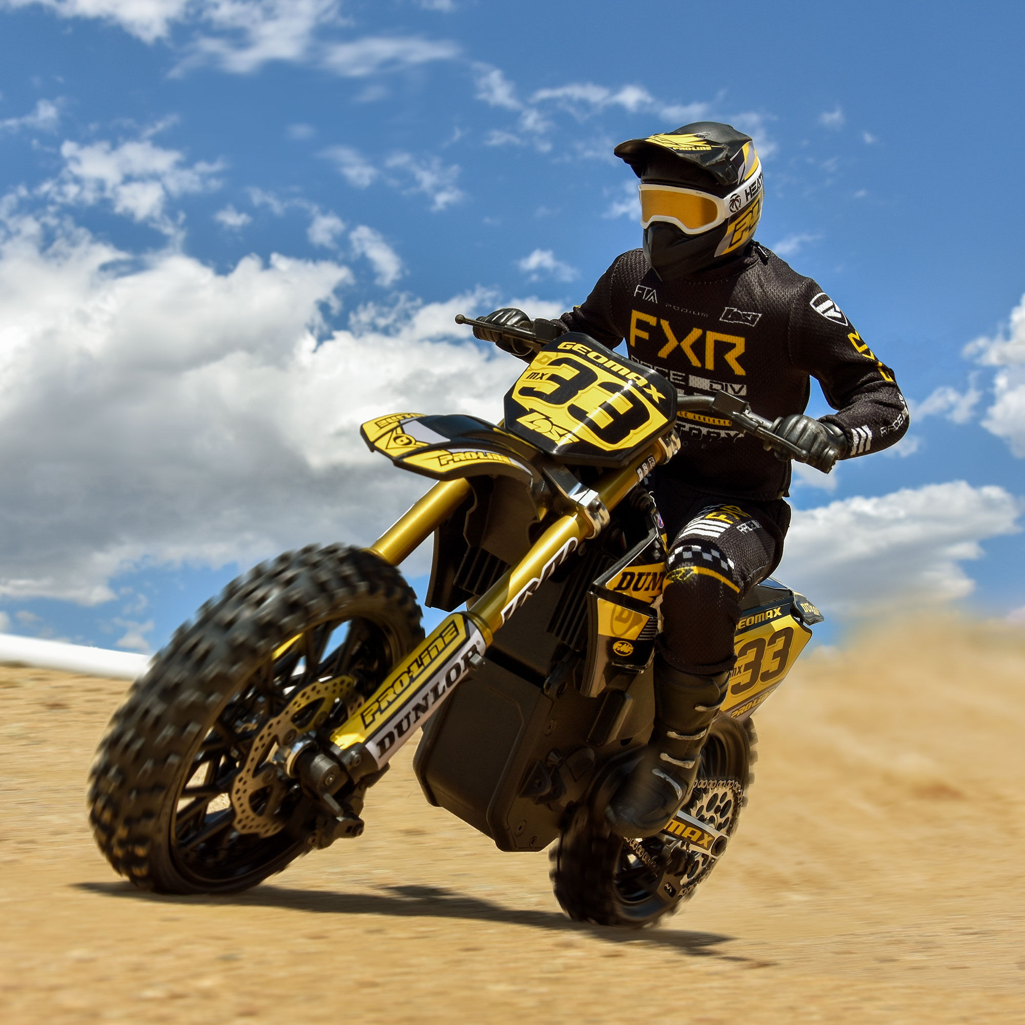 PRO 1/4 Dunlop Geomax MX33 CR4 Rear Tire MTD Black: Promoto-MX - Image 5