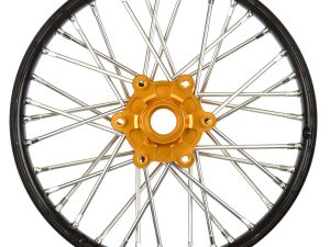 PRO 1/4 Pro-Spec Aluminum V2 Bead Front Wheel Black/Gold (1): Pr