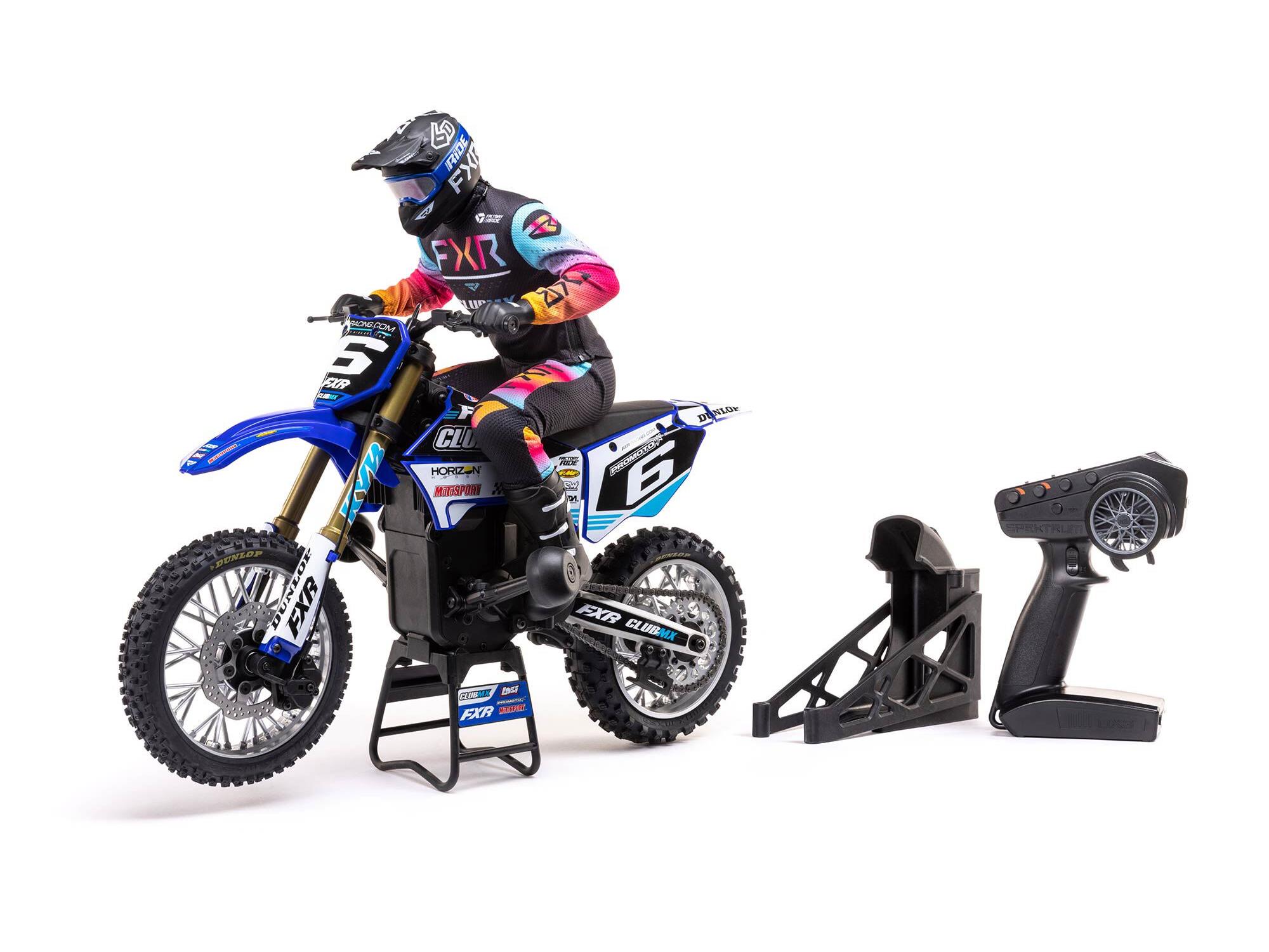 Losi 1/4 Promoto-MX Motorcycle RTR Club MX Blue - Image 2