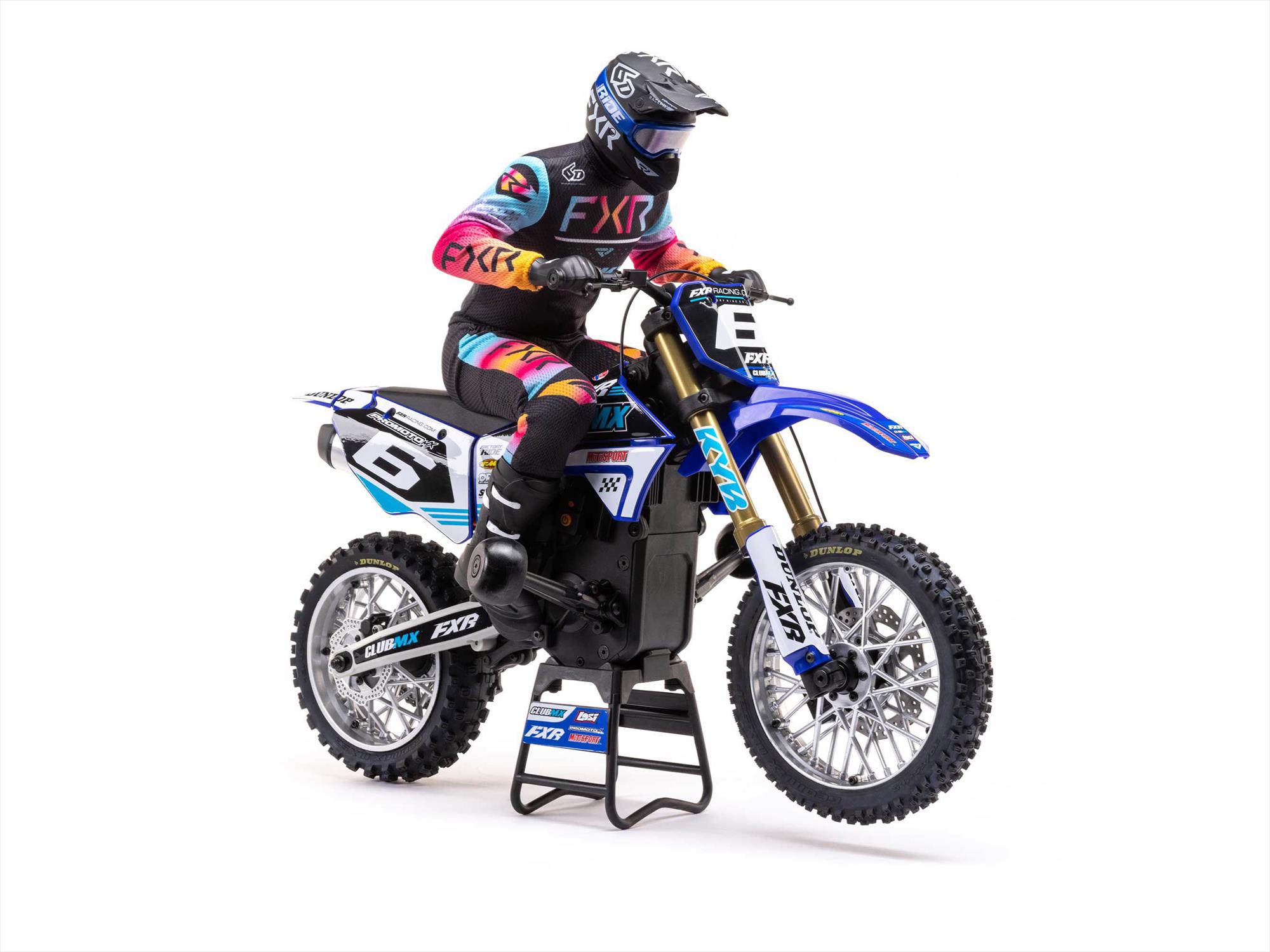 Losi 1/4 Promoto-MX Motorcycle RTR Club MX Blue - Image 3