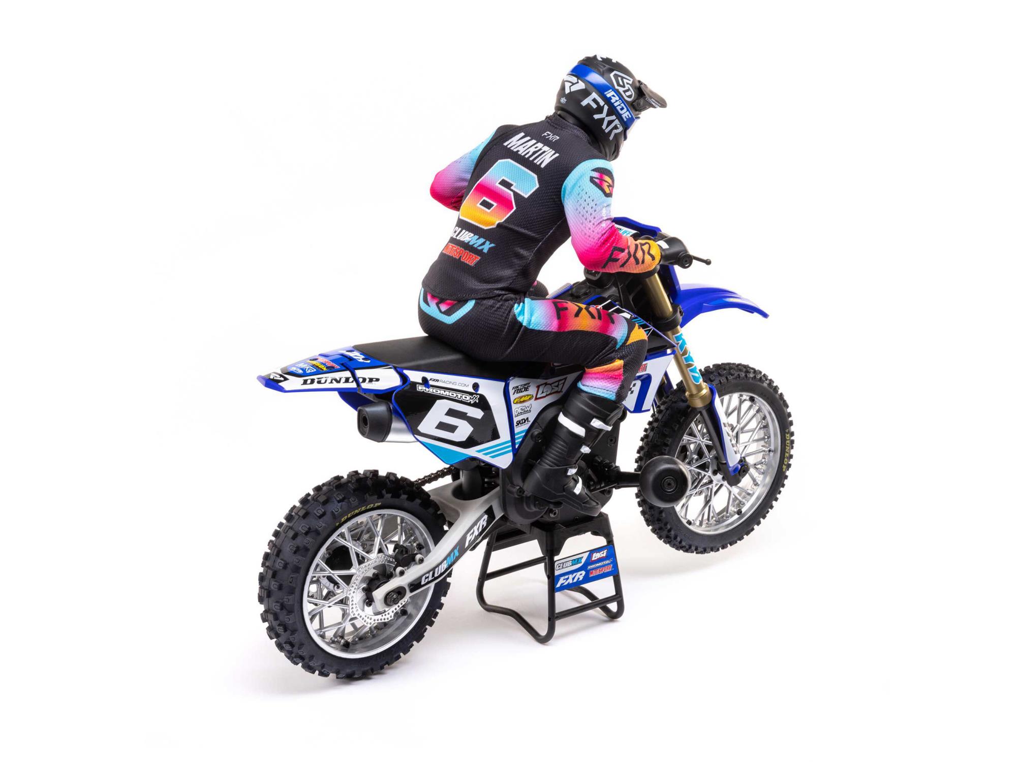 Losi 1/4 Promoto-MX Motorcycle RTR Club MX Blue - Image 4