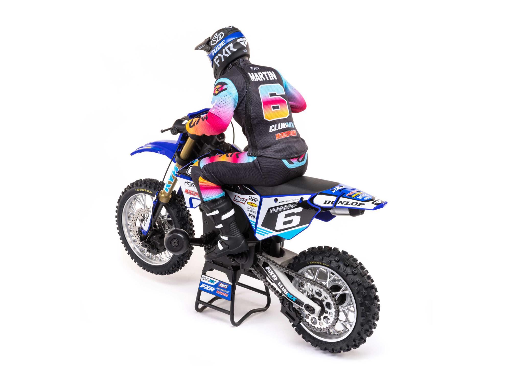 Losi 1/4 Promoto-MX Motorcycle RTR Club MX Blue - Image 5