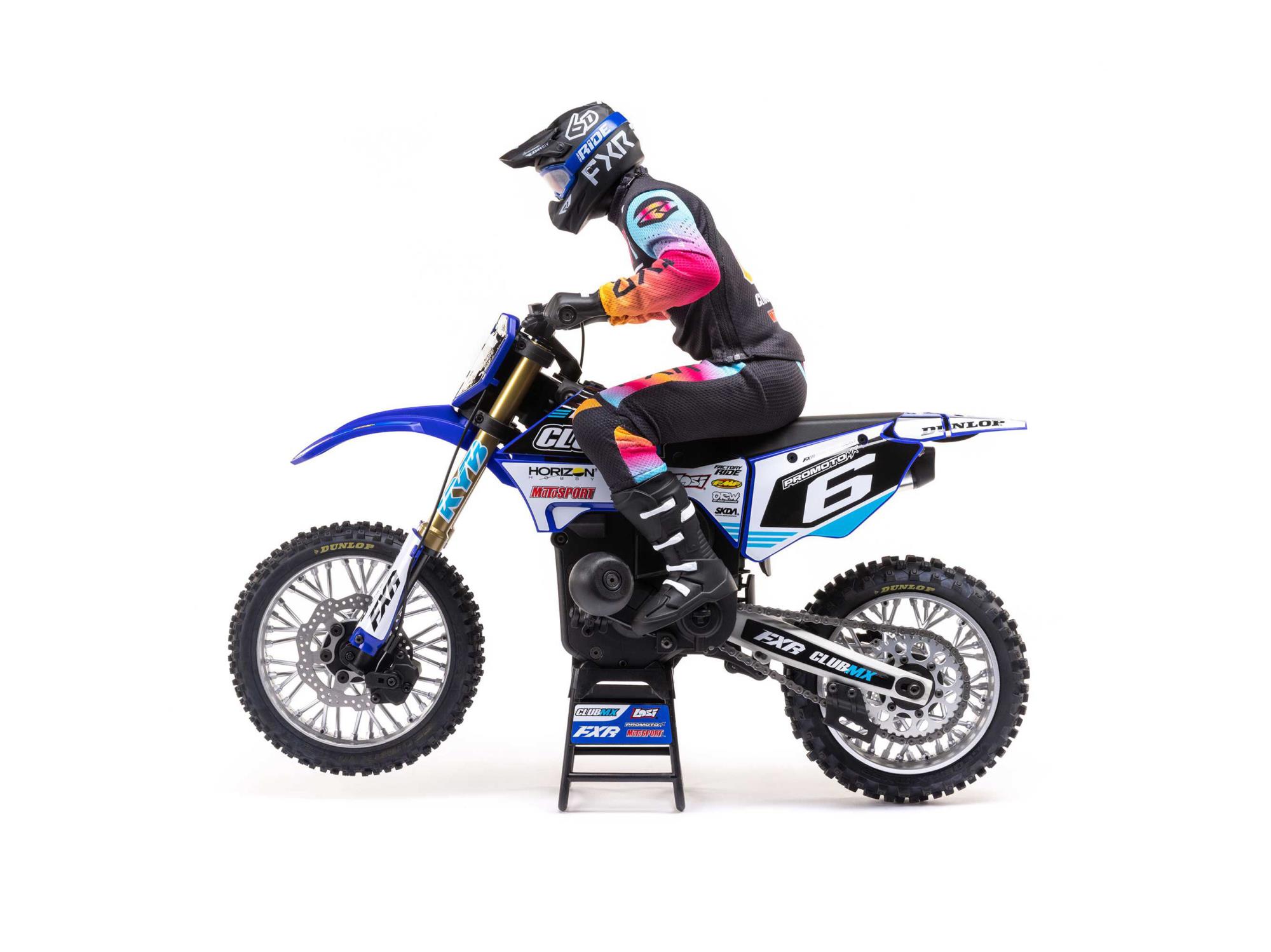 Losi 1/4 Promoto-MX Motorcycle RTR Club MX Blue - Image 7