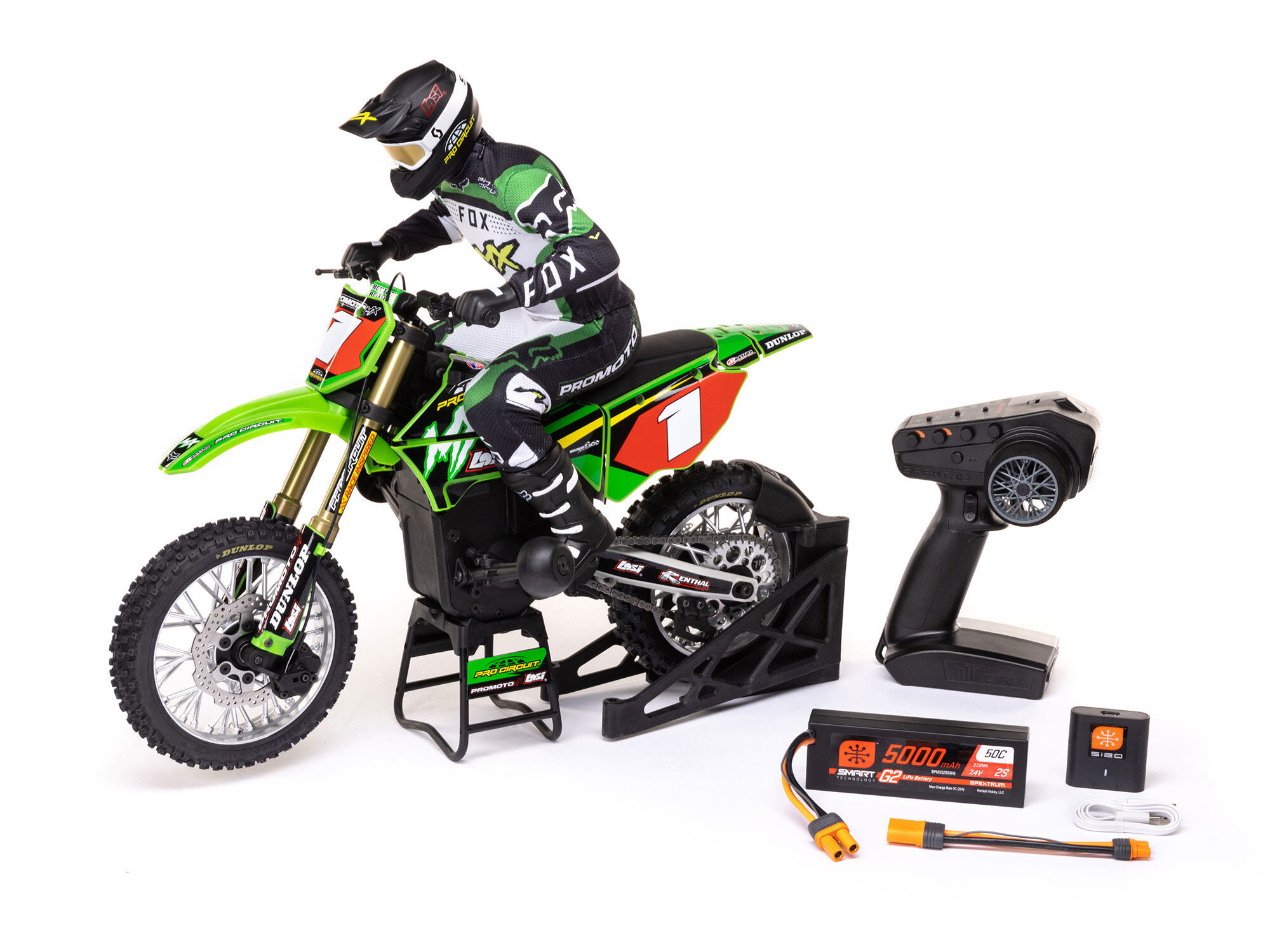 Losi 1/4 Promoto-MX Motorcycle RTR with Batt & Chg Pro Circuit - Image 2