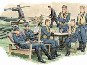 Dragon 1/48 Luftwaffe Day Fighter "Batte of Britain" Ground Crew & Equipment Set