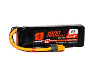Spektrum 14.8V 1800mAh 4S 50C Smart G2 LiPo Battery: IC3