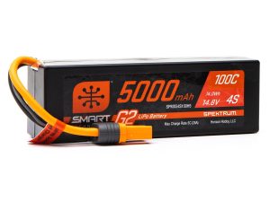 Spektrum 14.8V 5000mAh 4S 100C Smart G2 Hardcase LiPo Battery: IC5