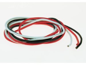 JP 14SWG Silicone Wire (White/Black/Red) 1m