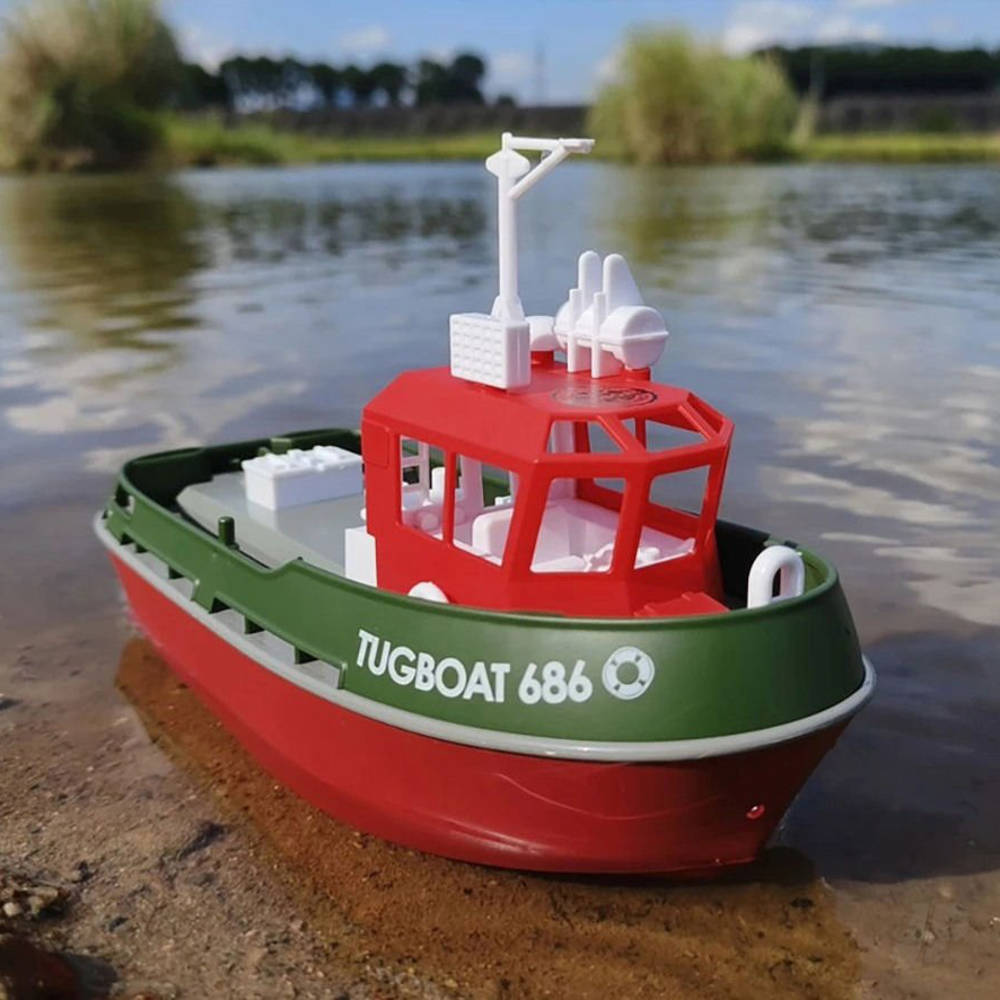 Henglong 1:72 Mini Tugboat, RTR, Green (230mm) - Image 2
