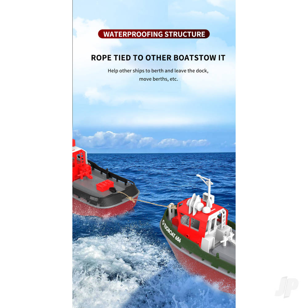 Henglong 1:72 Mini Tugboat, RTR, Green (230mm) - Image 9