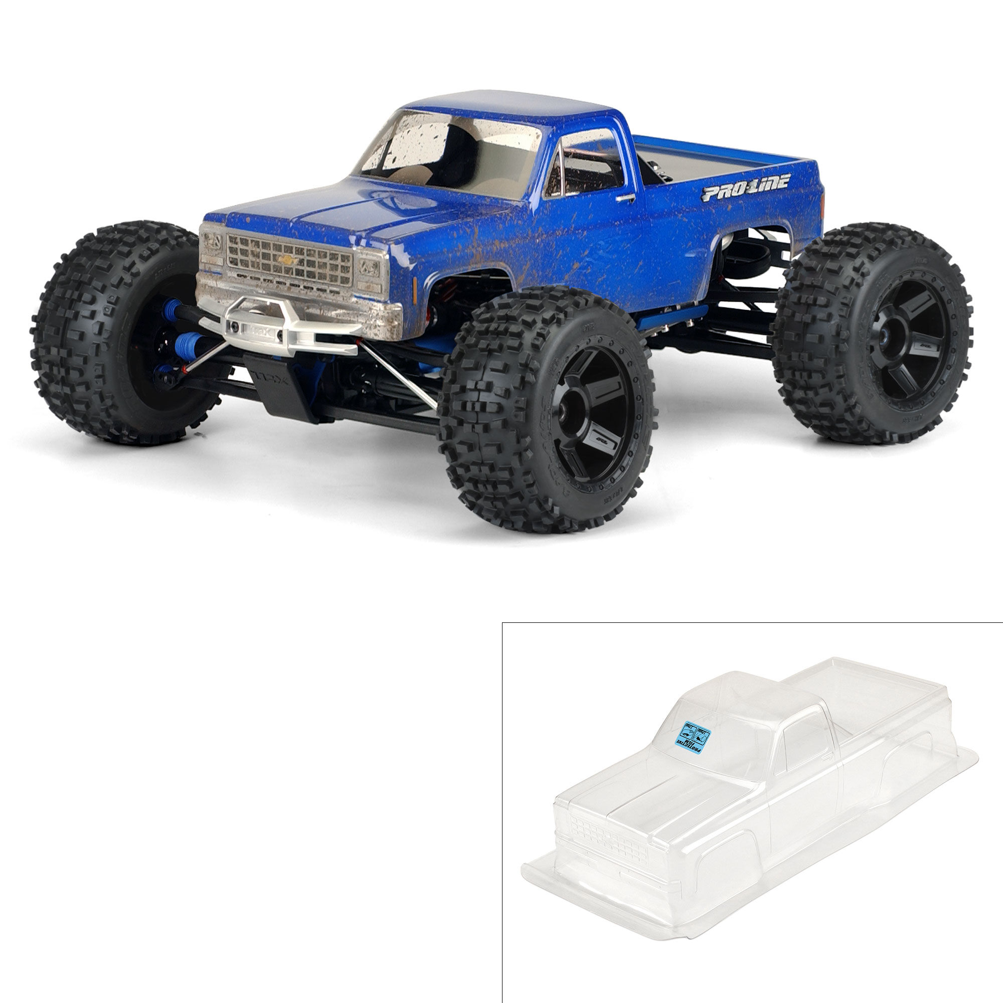 PRO 1/8 1980 Chevy Pick-up Clear Body: Monster Truck