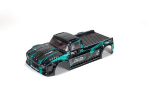 Arrma 1/8 Finished Body, Black/Teal: INFRACTION