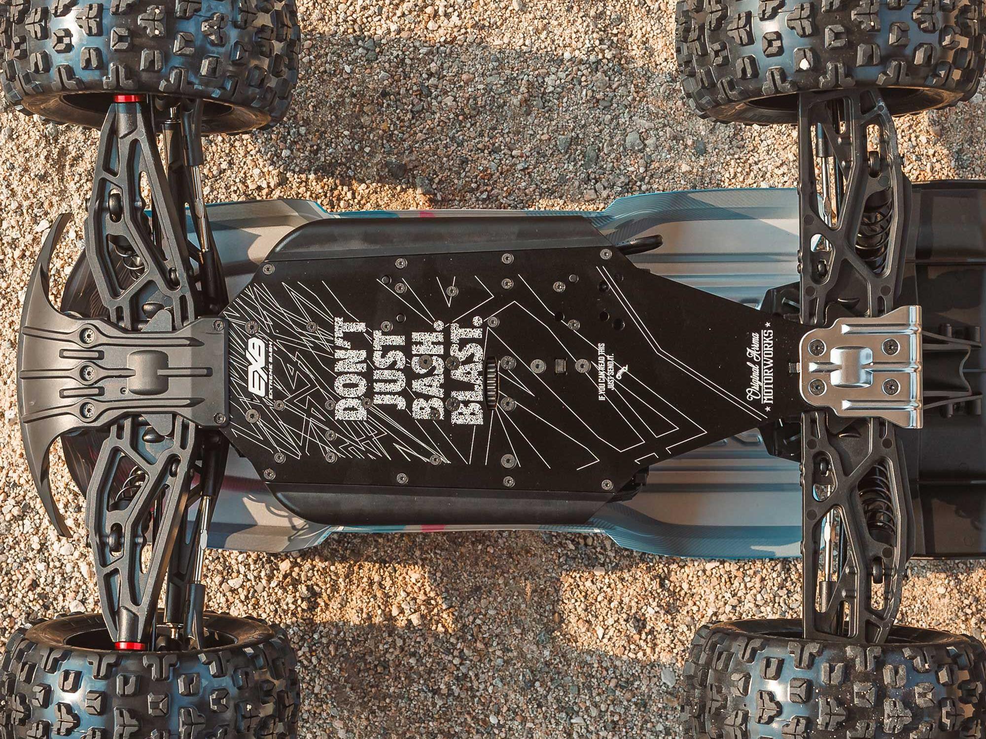 Arrma 1/8 KRATON 6S V6 4X4 BLX Speed Monster Truck RTR Blue/Orange - Image 14