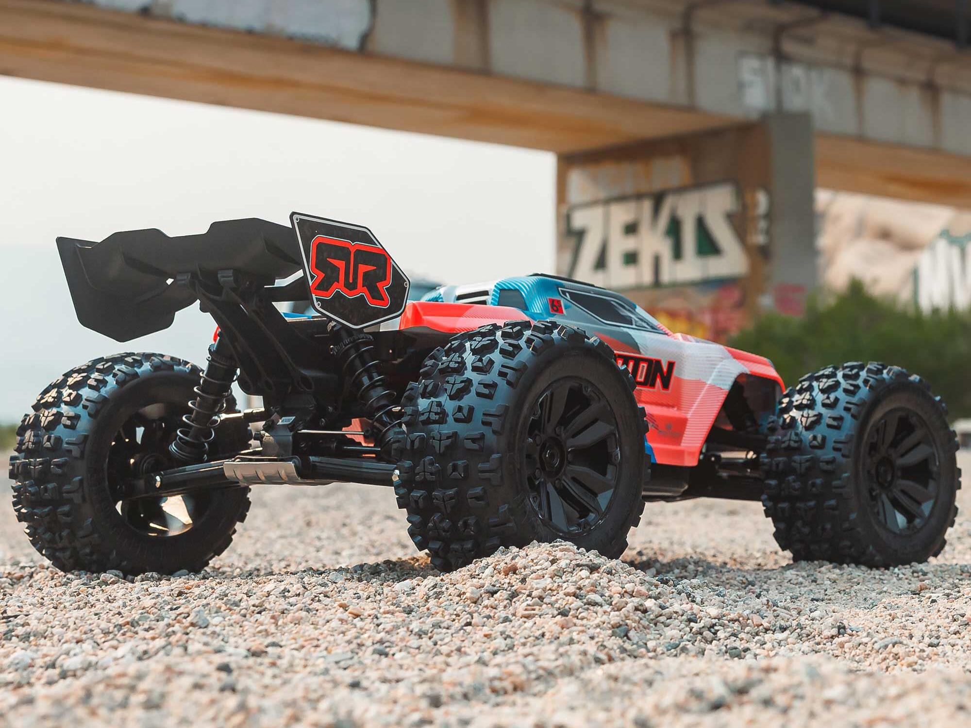 Arrma 1/8 KRATON 6S V6 4X4 BLX Speed Monster Truck RTR Blue/Orange - Image 15