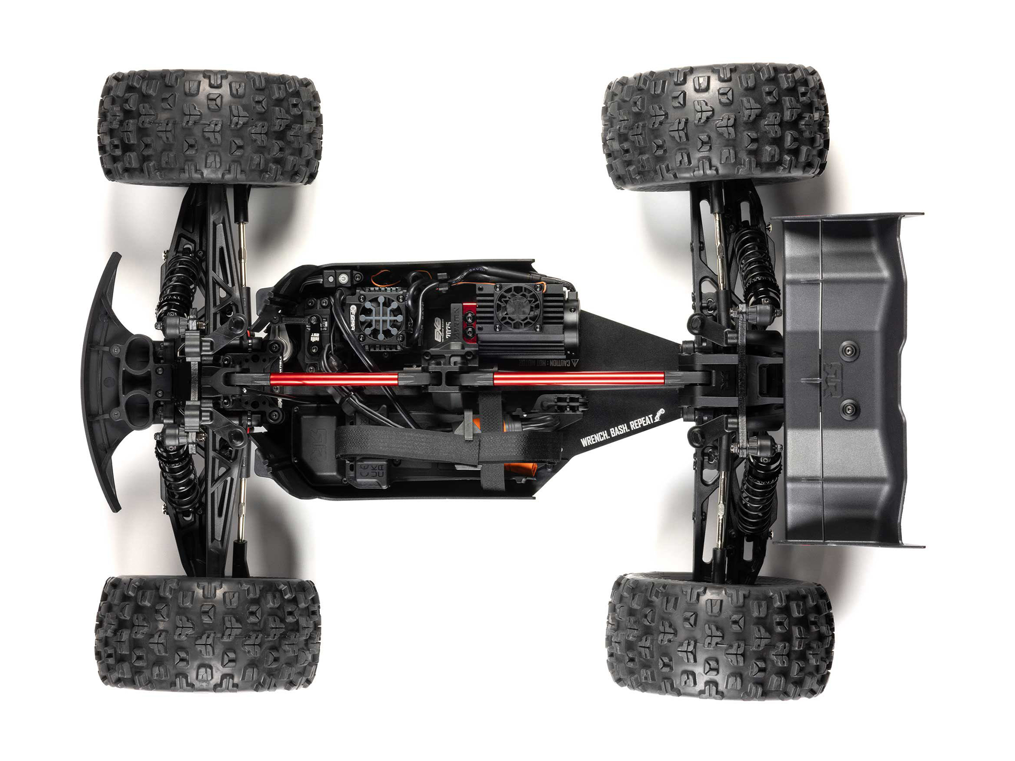 Arrma 1/8 KRATON 6S V6 4X4 BLX Speed Monster Truck RTR Blue/Orange - Image 7