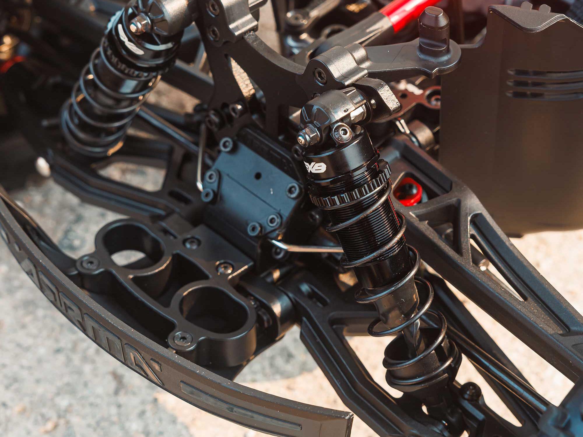 Arrma 1/8 KRATON 6S V6 4X4 BLX Speed Monster Truck RTR Blue/Orange - Image 10