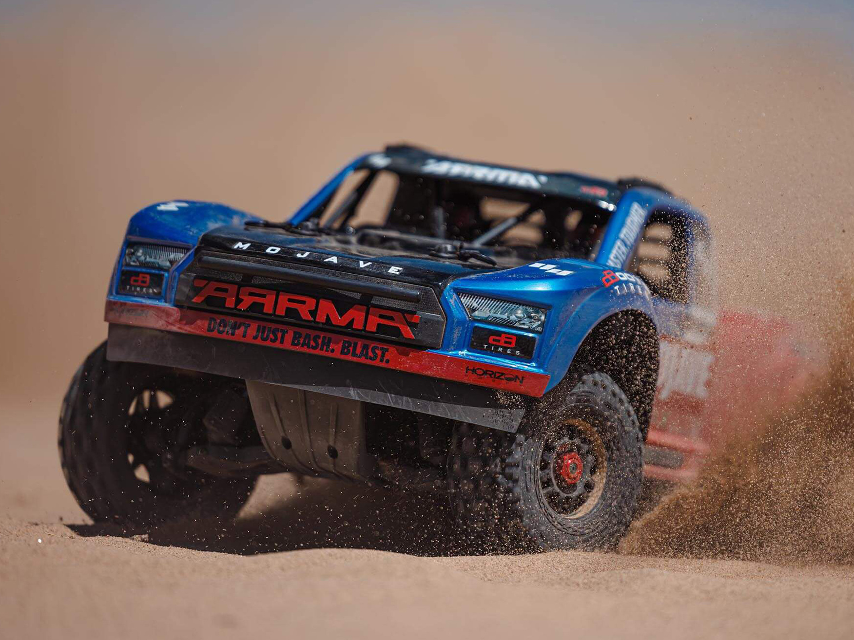 Arrma 1/8 MOJAVE 4S 4X4 BLX DT (with Centre Diff) RTR Blue - Image 20