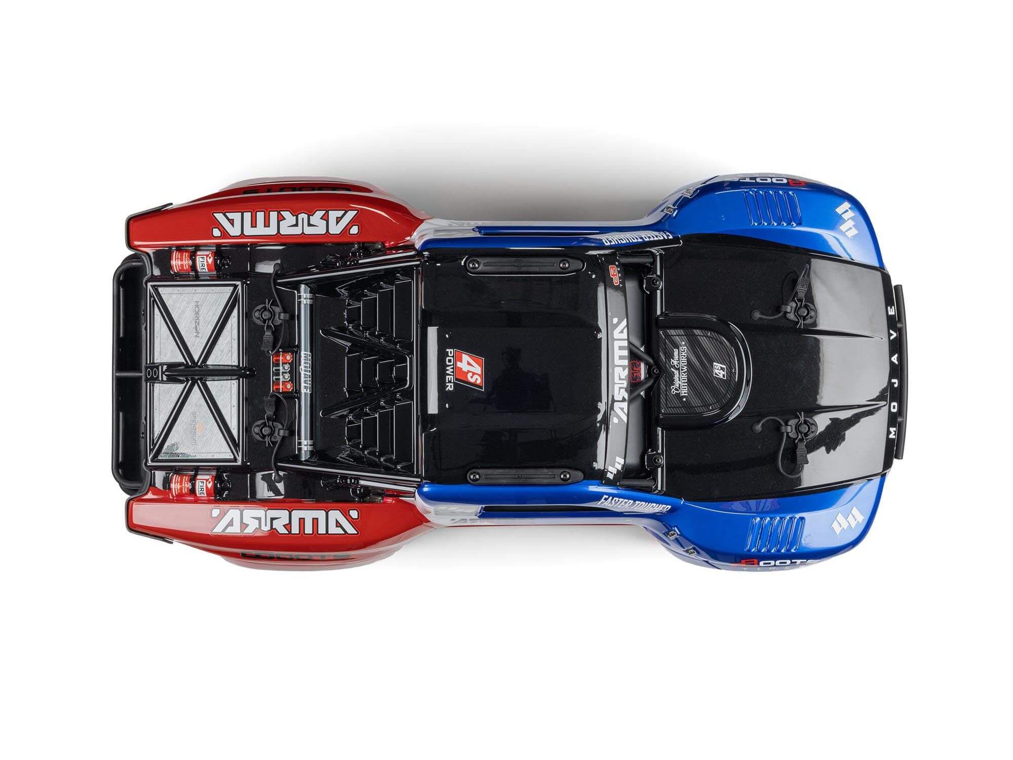 Arrma 1/8 MOJAVE 4S 4X4 BLX DT (with Centre Diff) RTR Blue - Image 9
