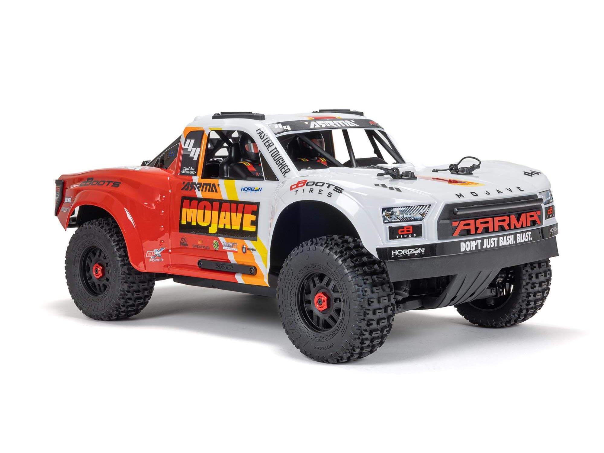 Arrma 1/8 MOJAVE 4S 4X4 BLX DT (with Centre Diff) RTR White - Image 7
