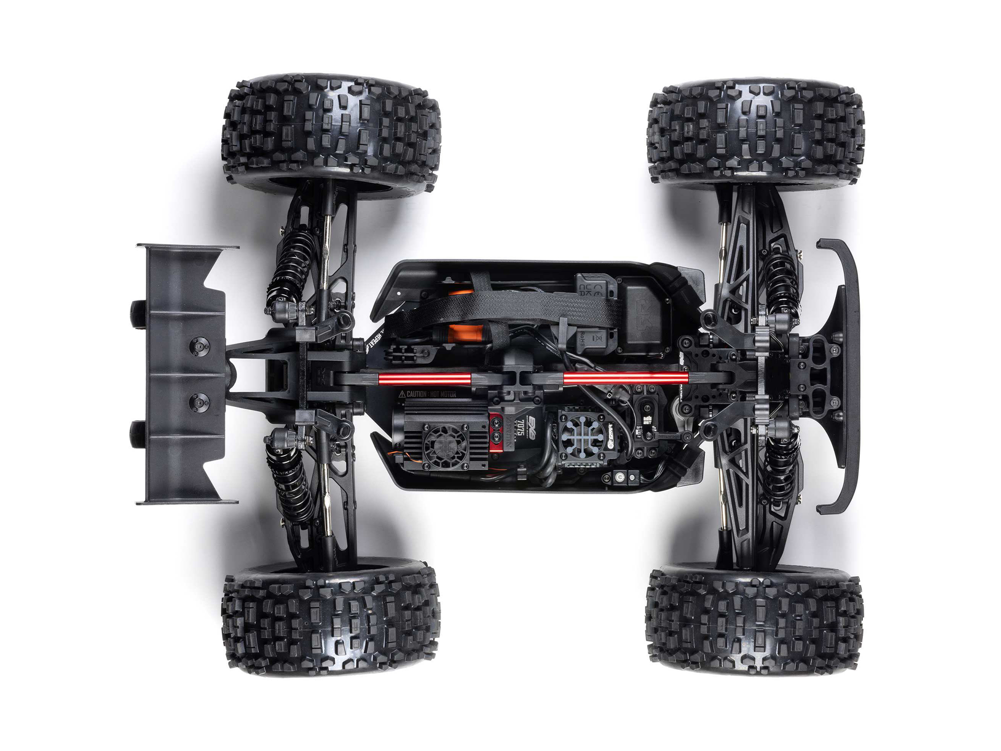 Arrma 1/8 NOTORIOUS 6S V6 4X4 BLX Stunt Truck RTR Black - Image 6