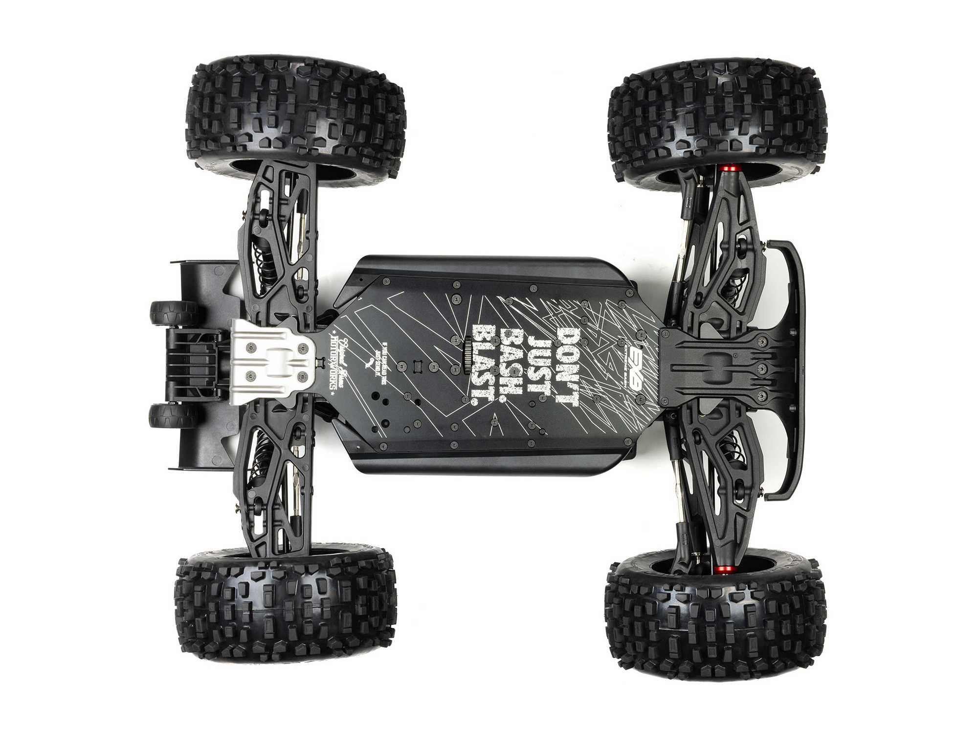 Arrma 1/8 NOTORIOUS 6S V6 4X4 BLX Stunt Truck RTR Black - Image 7