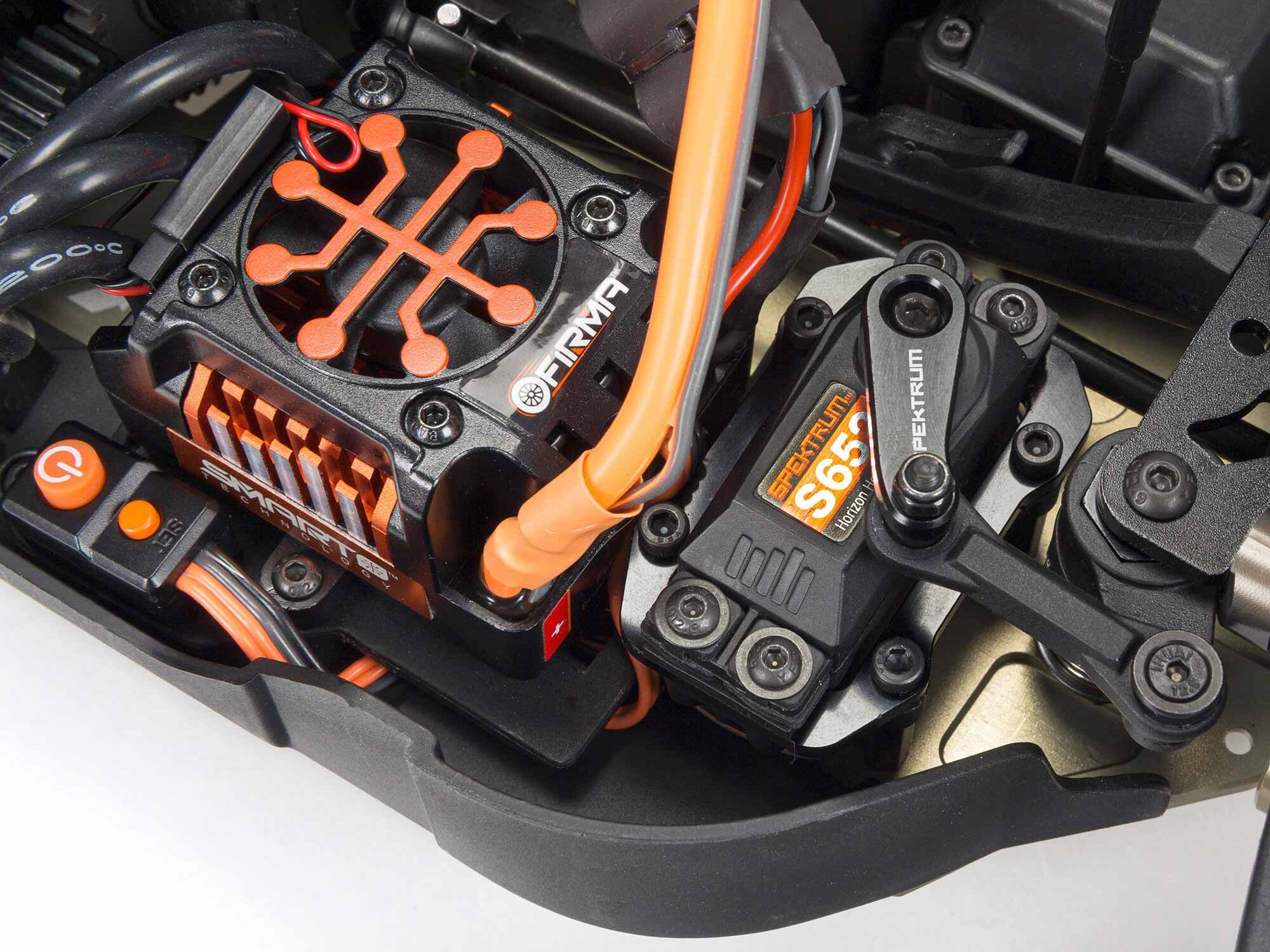 Arrma 1/8 TLR TUNED TYPHON 6S 4X4 BLX Buggy RTR Red/Blue - Image 18