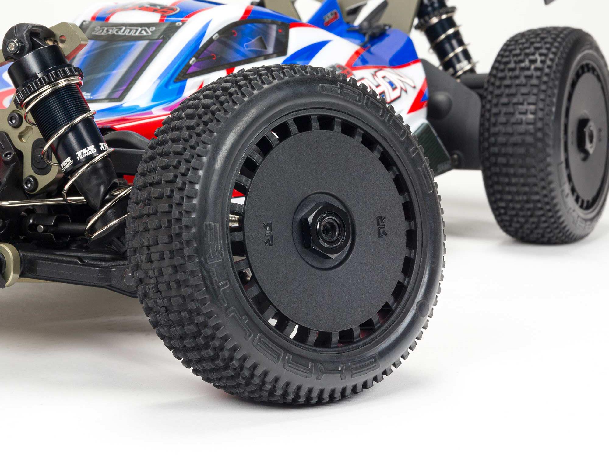 Arrma 1/8 TLR TUNED TYPHON 6S 4X4 BLX Buggy RTR Red/Blue - Image 24