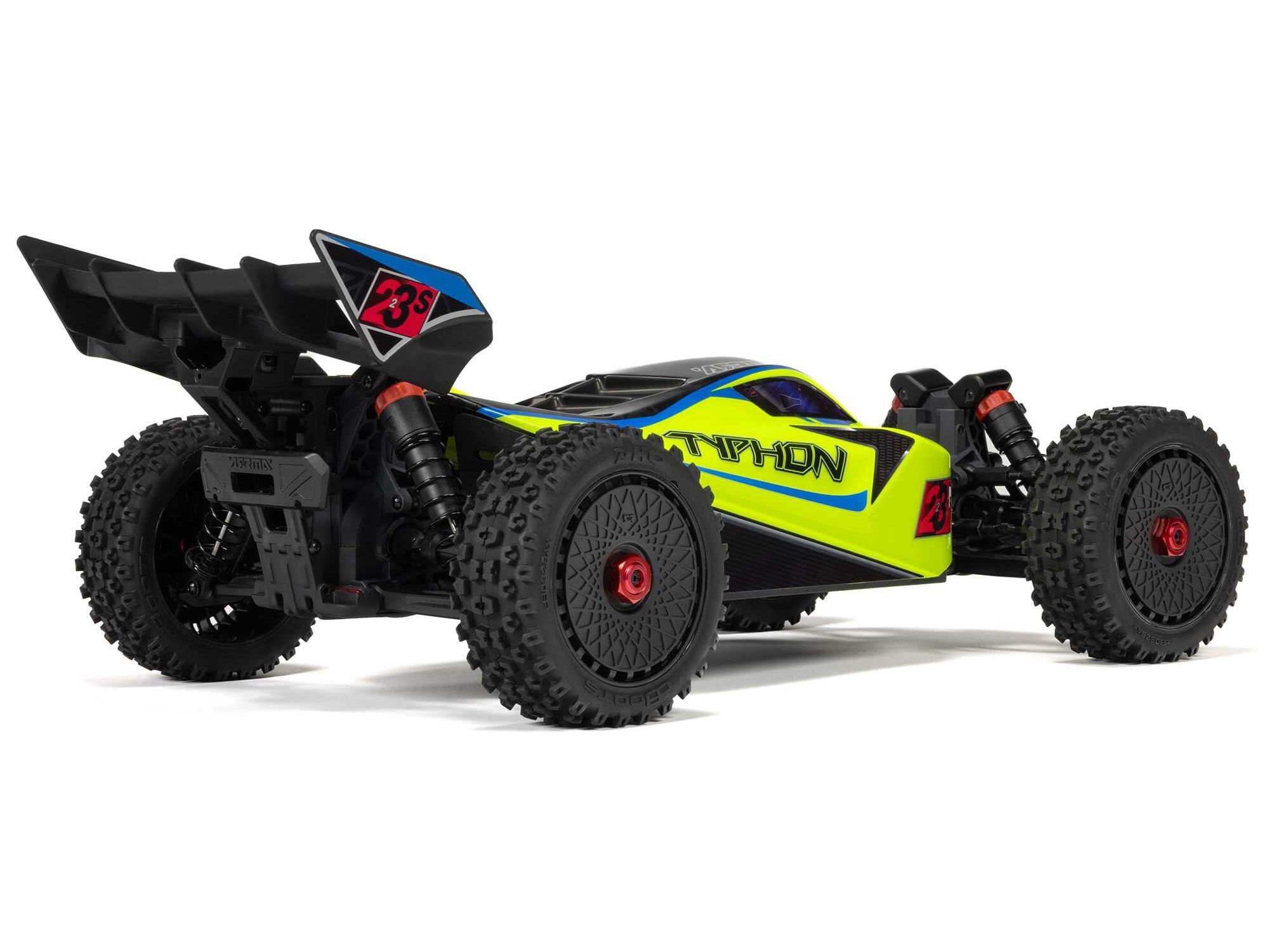 Arrma 1/8 TYPHON 223S BLX 4X4 Buggy RTR with DSC Yellow - Image 2