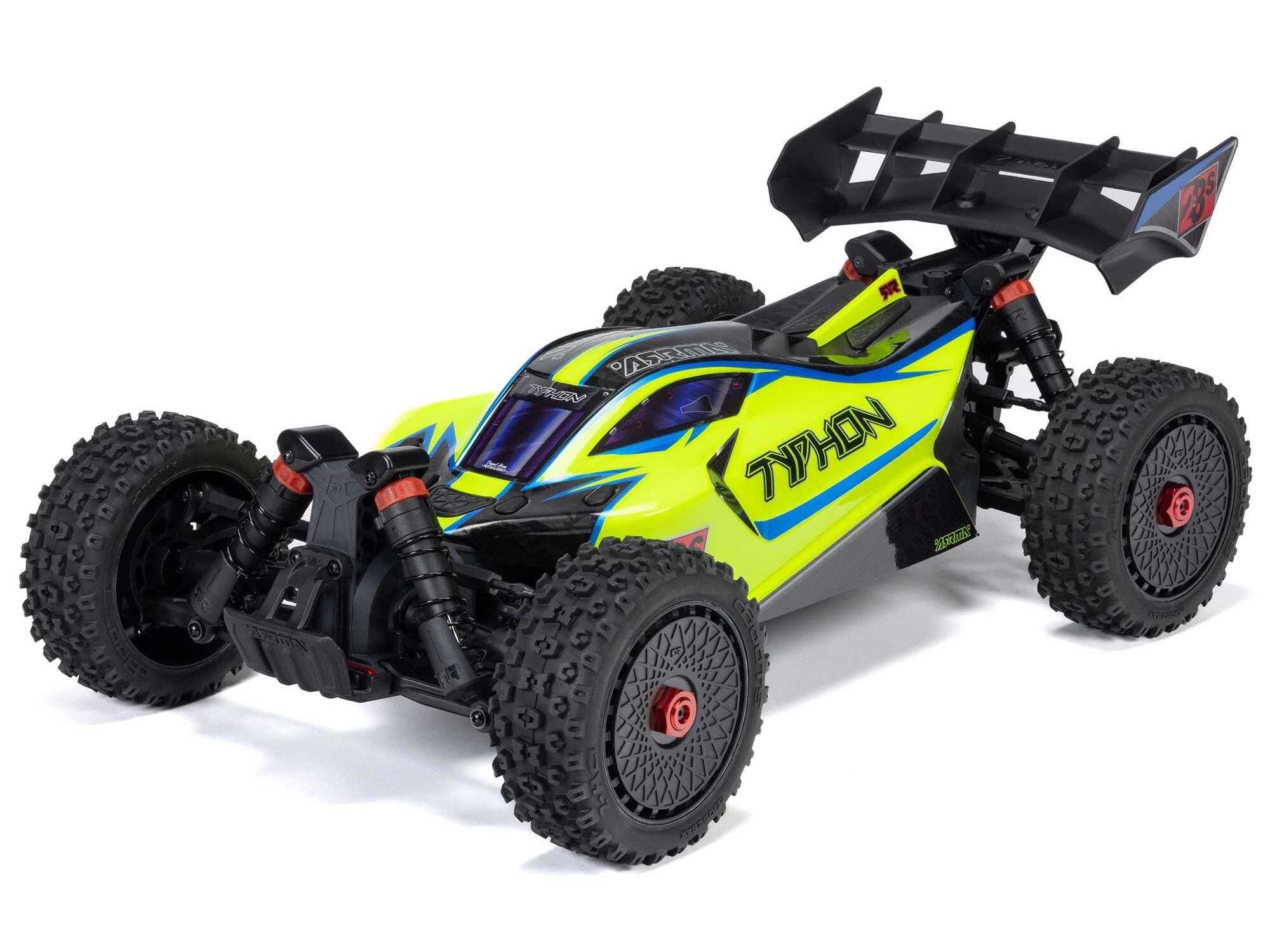 Arrma 1/8 TYPHON 223S BLX 4X4 Buggy RTR with DSC Yellow - Image 3